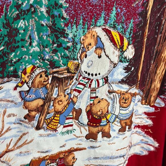 Vintage Red Graphic Oversized Sweatshirt with Peter Pan Collar - Picture 4 of 6